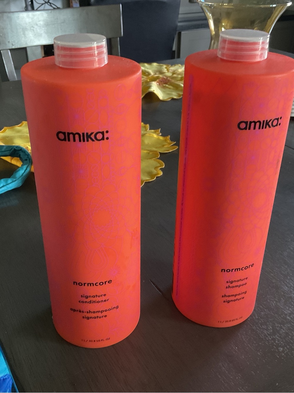 amika vibrant orange & pink normcore Shampoo and Conditioner Duo